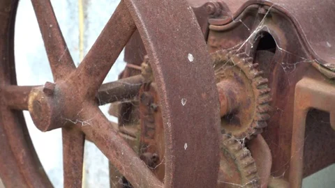Rusted brown machine Stock Footage 105430858