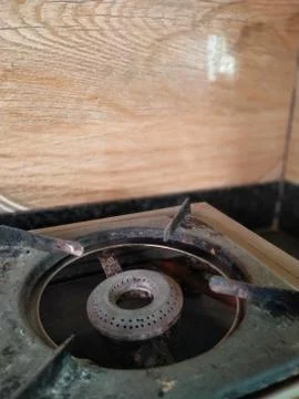 Rusted burner in the kitchen Stock Photos