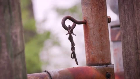 Rusted chain link fence Stock Footage 277518480