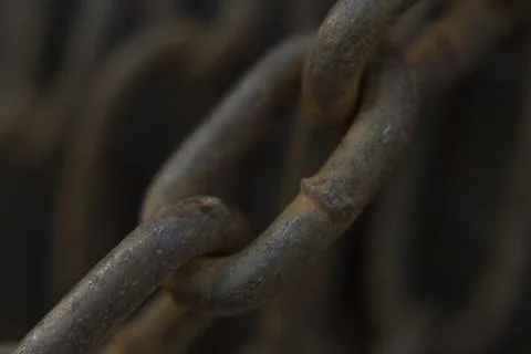 Rusted chain link Foto stock