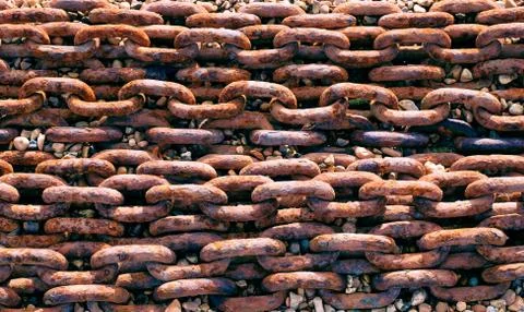 Rusted chain Foto stock