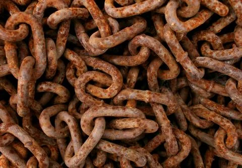 Rusted chains Stock Photos