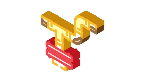 Rusted copper pipes leaking heavy metals water supply isometric icon animation Stock Footage 327274671