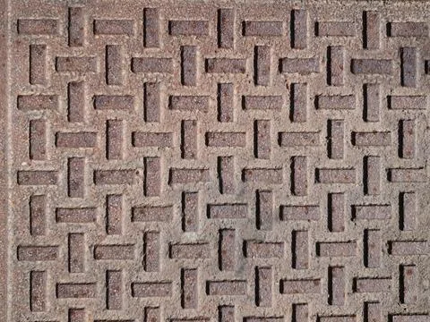 Rusted drain manhole background Stock Photos