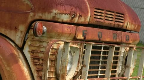 Rusted Ford Truck Video stock 12738150