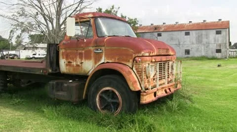 Rusted Ford Truck Video stock 12738197
