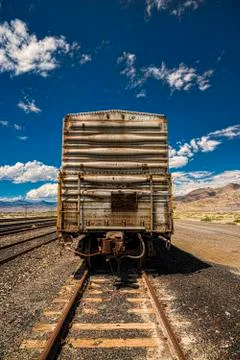 Rusted freight train. Stock Photos