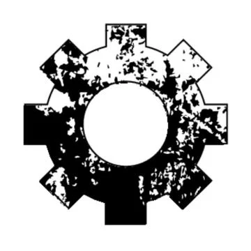 Rusted gear Stock Illustration