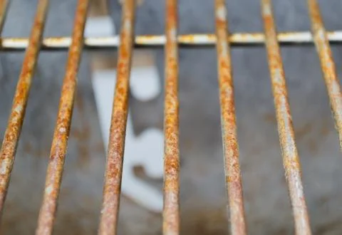 Rusted Grill Bars Vertical Foto stock