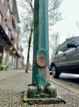 Rusted lamp post Stock Photos