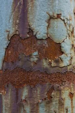 Rusted Light Pole Texture Macro Turqoise Metal Stock Photos
