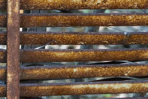 Rusted Metal Grate with Weathered Texture Stock-Fotos