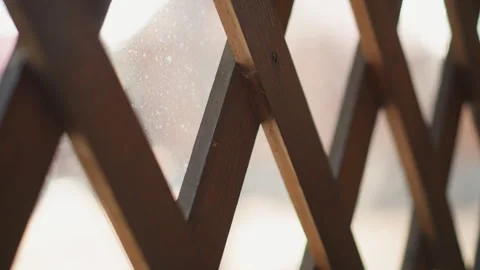 Rusted metal lattice with repeating diamond pattern, flaking paint, diagonal Stock Footage 345666810