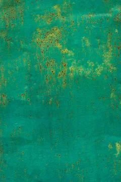 Rusted metal surface texture showing weathered paint outdoors Stock Photos