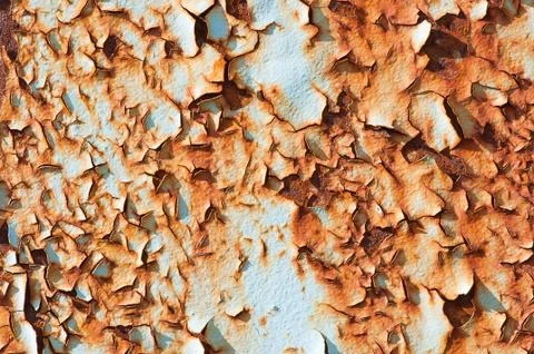 Rusted metallic surface with flaky paint Stock Illustration