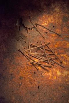 Rusted nails Stock Photos
