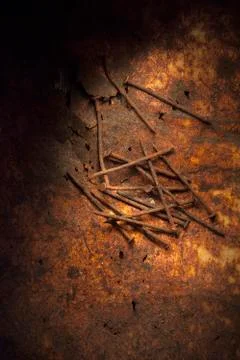 Rusted nails Stock Photos