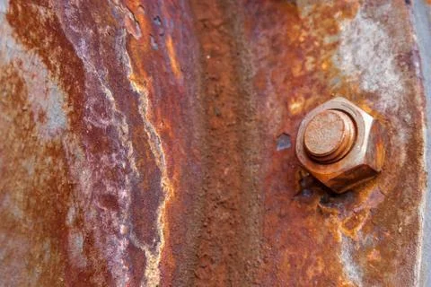 Rusted Old Iron Nut Stock Photos
