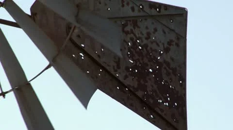 Rusted Old Windmill Video stock 10848102