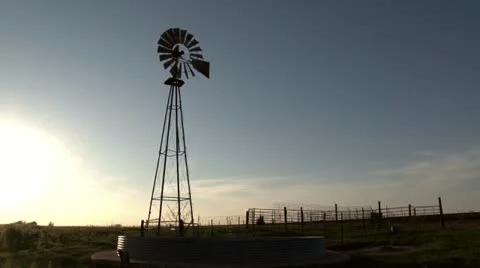 Rusted Old Windmill Video stock 10848483