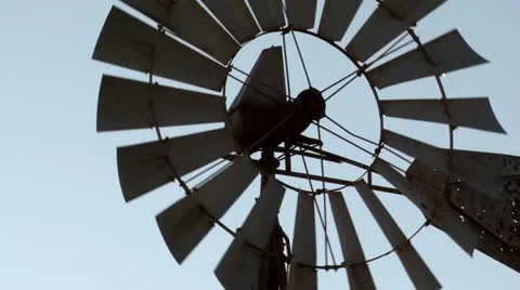 Rusted Old Windmill Video stock 10875815
