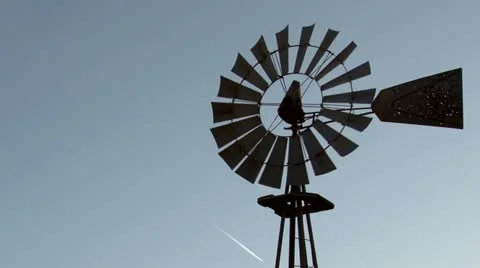 Rusted Old Windmill Video stock 10875882