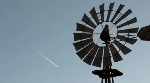 Rusted Old Windmill Video stock 10875907