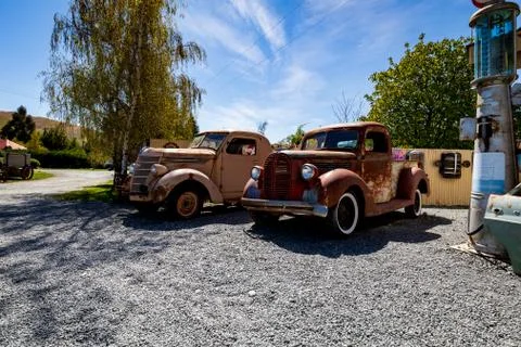 Rusted Old Work Trucks Stock Photos
