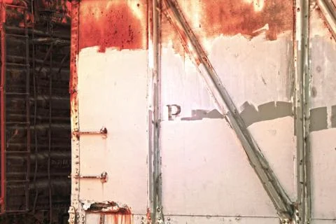 Rusted P Foto stock