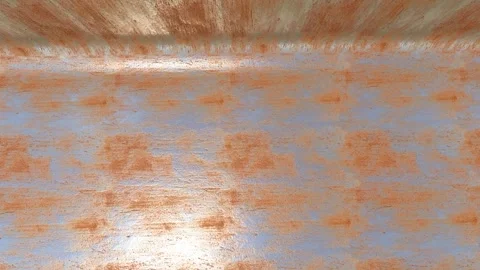 Rusted Room Corner Corroded Metal Wall and Floor Video stock 312973045
