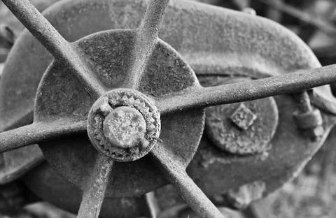 The Rusted Spokes Stock Photos
