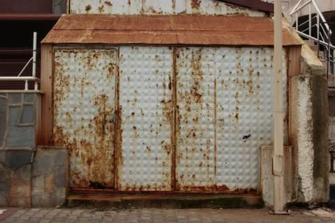 Rusted storage door Stock Photos