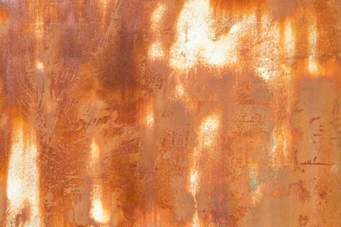 Rusted on surface of the old iron, Deterioration of the steel, Decay and grunge Stock Photos