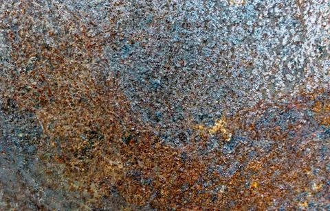 Rusted on surface of the old iron, Deterioration of the steel, Decay and grun Stock Photos