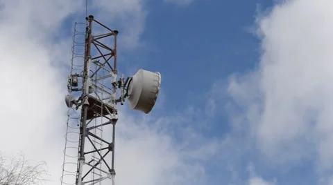 Rusted Telecomunication Antenna Stock Footage 46125494