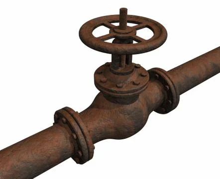 Rusted valve Stock Illustration