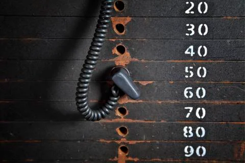 Rusted weight stack Stock Photos