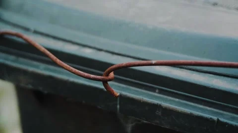 Rusted wire Video stock 284266008
