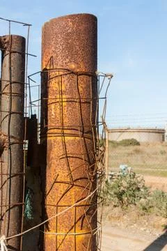 Rusted wire netting Stock Photos