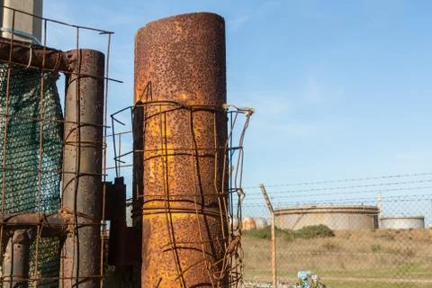 Rusted wire netting Stock Photos