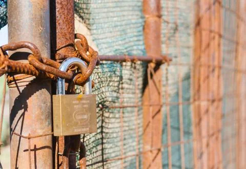 Rusted wire netting Stock Photos