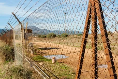 Rusted wire netting Stock Photos