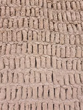 Rustic adobe brick wall texture Foto stock