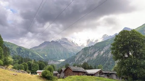 Rustic Alpine Village Stock Photos