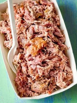 Rustic american pulled pork Stock Photos