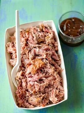 Rustic american pulled pork Stock Photos