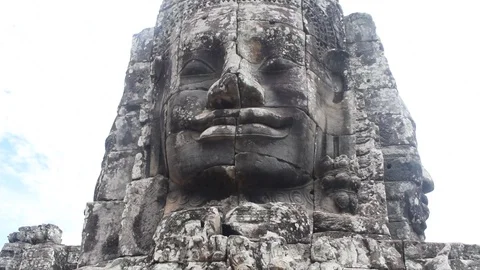 Rustic ancient temple of Cambodia Stock Footage 128167509