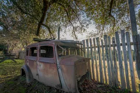 Rustic and Broken Down Vintage Car Stock Photos