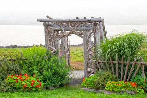 Rustic arbour Stock Photos