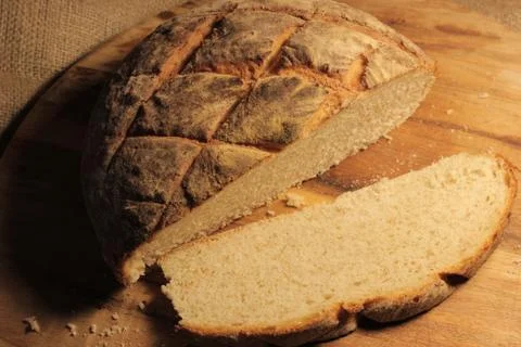 Rustic artisan bread loaf - cob Stock Photos